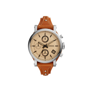 Horlogeband Fossil ES4046 Onderliggend Leder Cognac 18mm